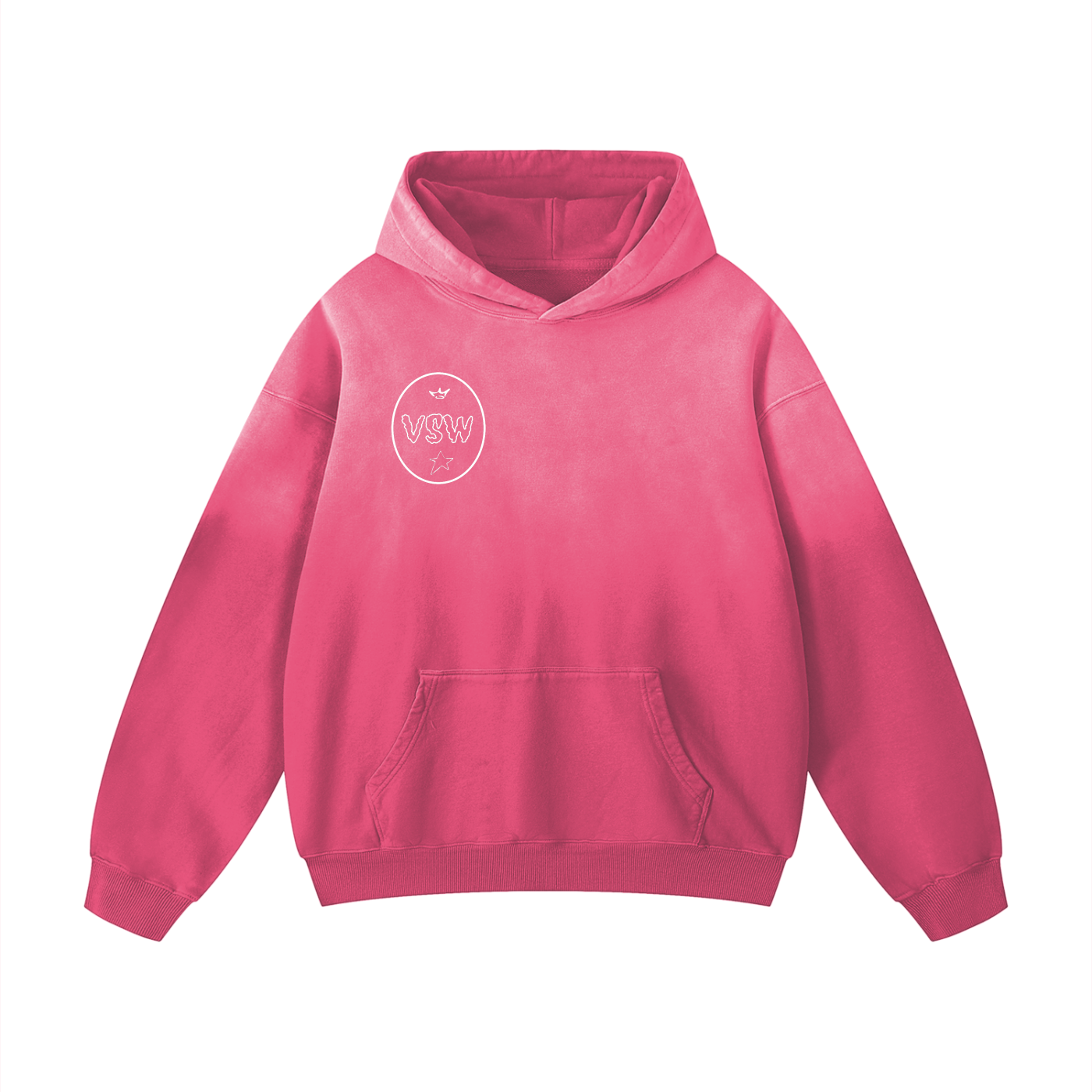 Classic Logo Pink Sunfade Heavy Hoodie