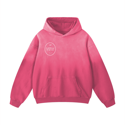 Classic Logo Pink Sunfade Heavy Hoodie