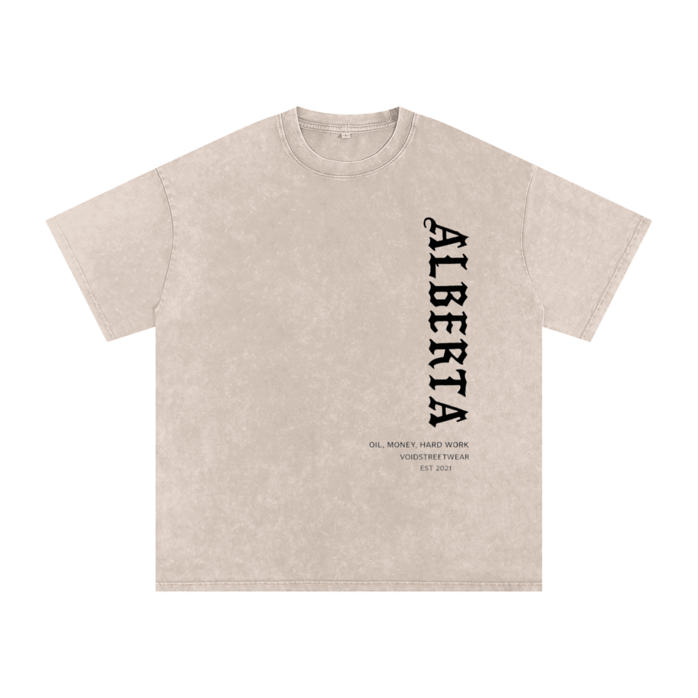 ALBERTA Snow Washed Apircot Cotton T-Shirt